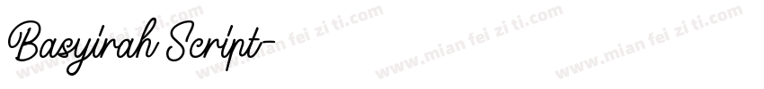 Basyirah Script字体转换